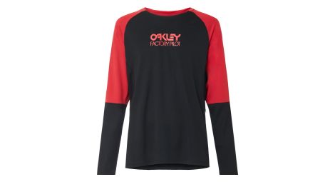 T-shirt manches longues oakley switchback trail noir rouge