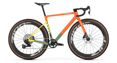 Bicicleta Gravel Megamo Silk 02 Sram Rival XPLR AXS 13V 700 mm Naranja/Verde/Amarillo 2026