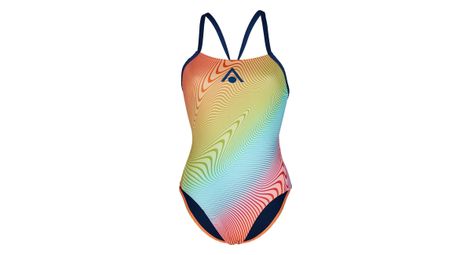 Aquasphere essential tie back swimsuit multi colours orange