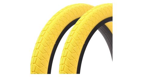 Set de pneus BMX KENDA 20 pouces x 1,95 pouces jaune KHE