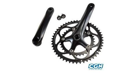 Pedalier route compact 50-34d l175 lasco noir alu (axe 111)