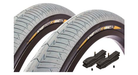 Set de pneus BMX KHE MAC2+ 20 pouces x 2,30 pouces + chambre à air AV