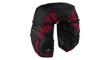 Vaude karakorum pro triple bolsa de transporte de equipaje negro   carmin
