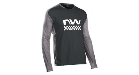 Maglia manica lunga northwave edge nera/grigia