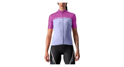 Maillot manches courtes femme castelli velocissima rose violet