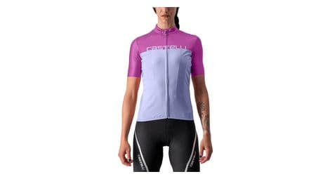 Maglia castelli velocissima donna a manica corta rosa/viola