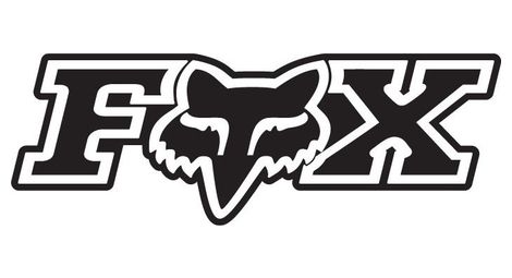 Fox racing shox logo fox calcomanías 17.5cm negro