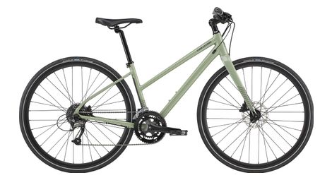 Bicicletta da fitness cannondale quick 3 remixte da donna shimano acera / altus 9s 700 mm agave green