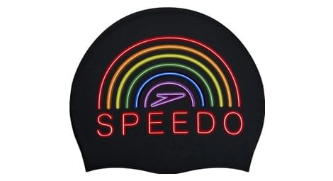 Speedo printed silicone swim cap black/multicolour