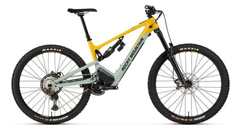 Rocky mountain altitude powerplay carbon 70 electric full suspension mtb shimano xt 12s 720wh 29'' yellow green