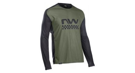 Maillot manches longues northwave edge vert noir
