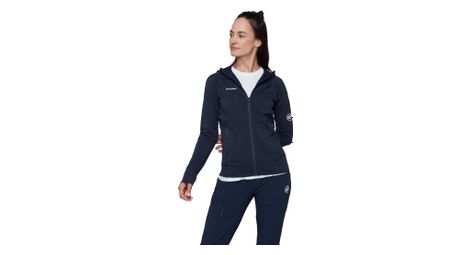 Forro polar Mammut Taiss Hooded Azul Mujer