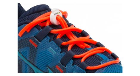 Lacets élastiques pour le trail - silicone - rouge fluo