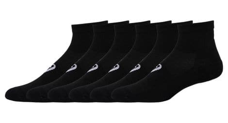 Asics quarter socks x6 black unisex