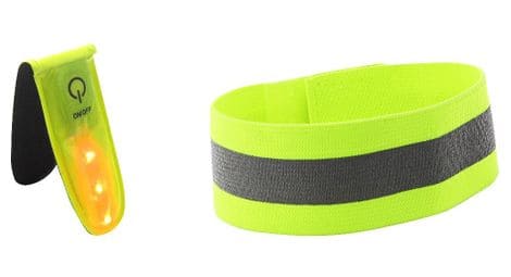 Tnb urban moov pack brassard et clip reflechissants jaune