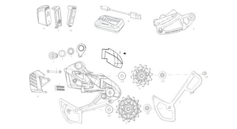 Kit coperchio deragliatore posteriore sram gx eagle axs