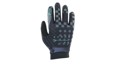Gants ion bike scrub unisexe noir bleu