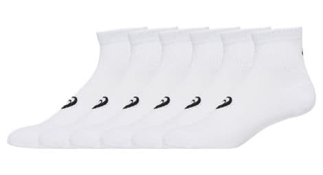 Asics quarter socks x6 white unisex