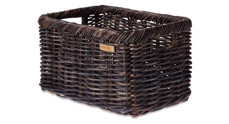 Basil panier à vélo en rotin noir l 31 litres 51 x 37 x 27 cm - noir