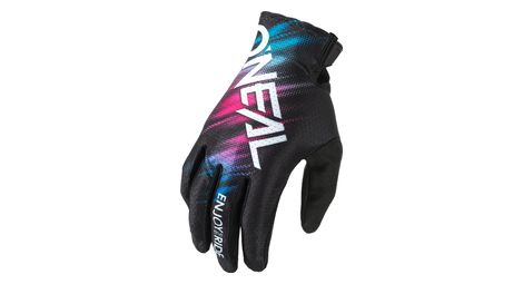 Gants longs femme o neal matrix voltage noir multicolor