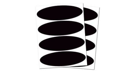 B reflective eco oval lot de 2 kit 4 autocollants reflechissants 8 5 x 2 7 cm noir