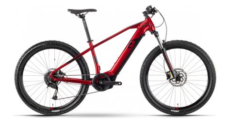 Vtt électrique semi-rigide raymon hardray e 4.0 tektro m350 9v 500 wh 27.5 rouge