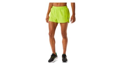 Asics core run split shorts gelb