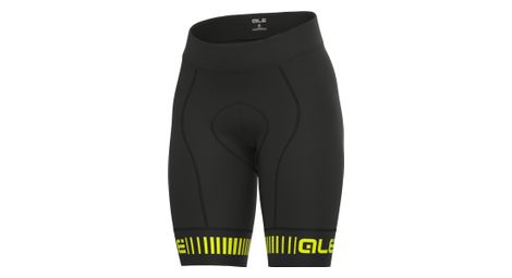 Culotte con tirantes para mujer alé strada negro/amarillo fluorescente