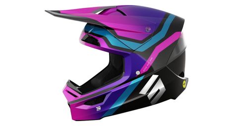 Casque intégral shot race sky chrome violet