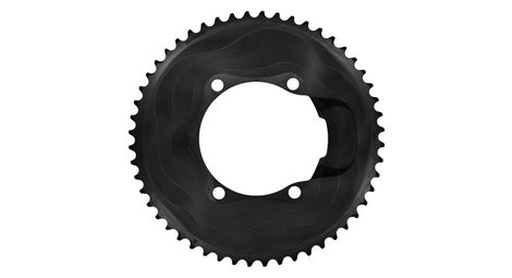 chainring alugear round aero 110 bcd 4b asymmetrical shimano 2x12 speed black