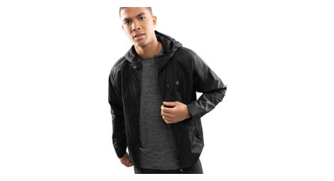 Veste coupe-vent fitness homme grand marathon noir