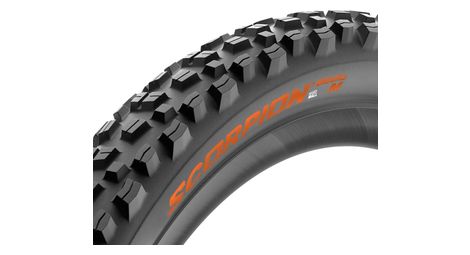 Pneu VTT Pirelli Scorpion Enduro M 29'' Tubeless Souple SmartGrip Gravity HardWall Noir/Orange