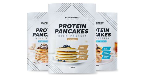 Pancakes proteines stracciatella-coco (2x750g) pancakes proteines natural (1x750g)