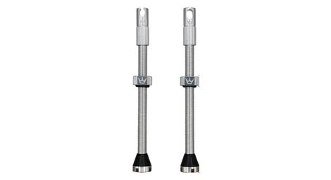 Valvole tubeless peaty's cnc 80mm argento