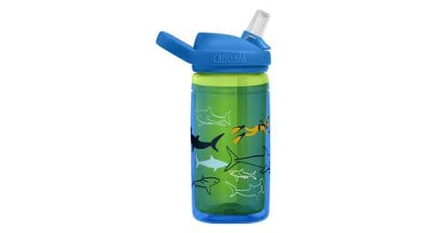 Eddy+ 400ml botella infantil azul tiburón / verde