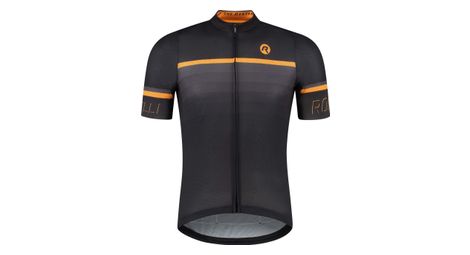 Maillot Manches Courtes Velo Rogelli Hero II - Homme - Orange/Noir/Gris