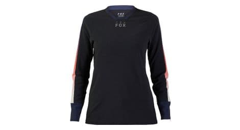 Maillot a manches longues fox femme defend lunar thermal noir