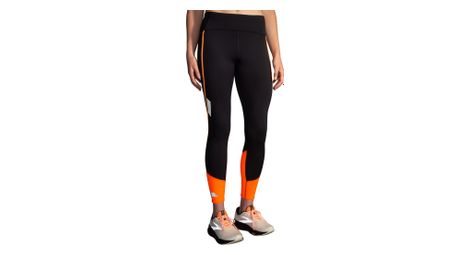 Brooks run visible mallas 2.0 negro/naranja, mujer
