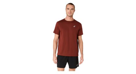 men s red asics core running t shirt