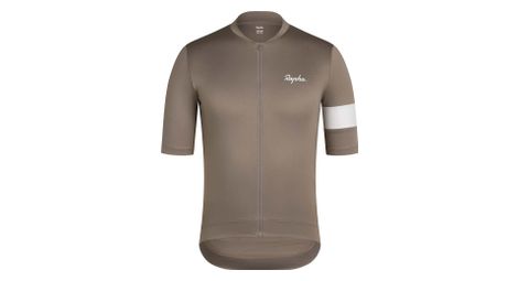 Maglia a maniche corte Rapha Core beige/bianca da uomo