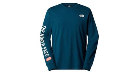 T-shirt manches longues the north face varsity graphic bleu