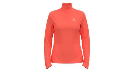 Chaqueta de running essential 1/2 cremallera coral para mujer de odlo