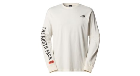 The north face varsity graphic white maglia a maniche lunghe