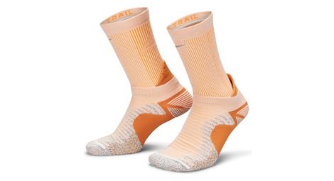 Chaussettes unisexe nike trail running crew orange