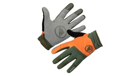 Gants longs endura singletrack vert orange