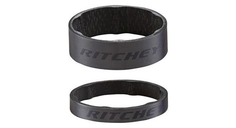 Entretoises de direction ritchey 1-1/8' carbone (x2) noir mat