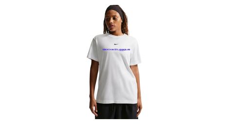 T-Shirt Nike Blocks League Blanc Femme