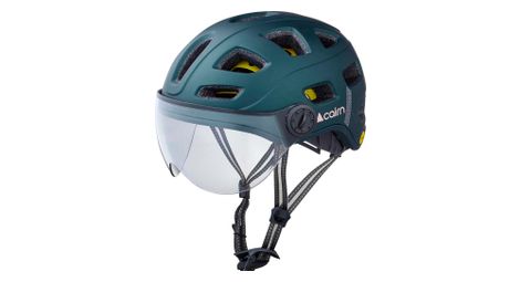 Urban helm cairn quartz visor led usb mips blue metalic