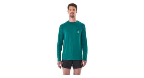 Camiseta de manga larga compressport performance verde oscuro