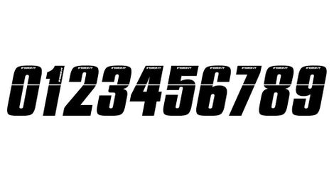 Numero pour plaque laterale insight 8cm noir